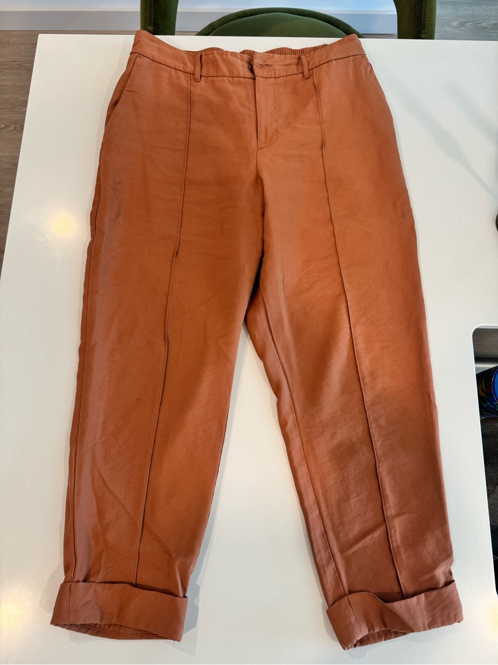 a new day Terracotta High-Rise Tailored Trousers